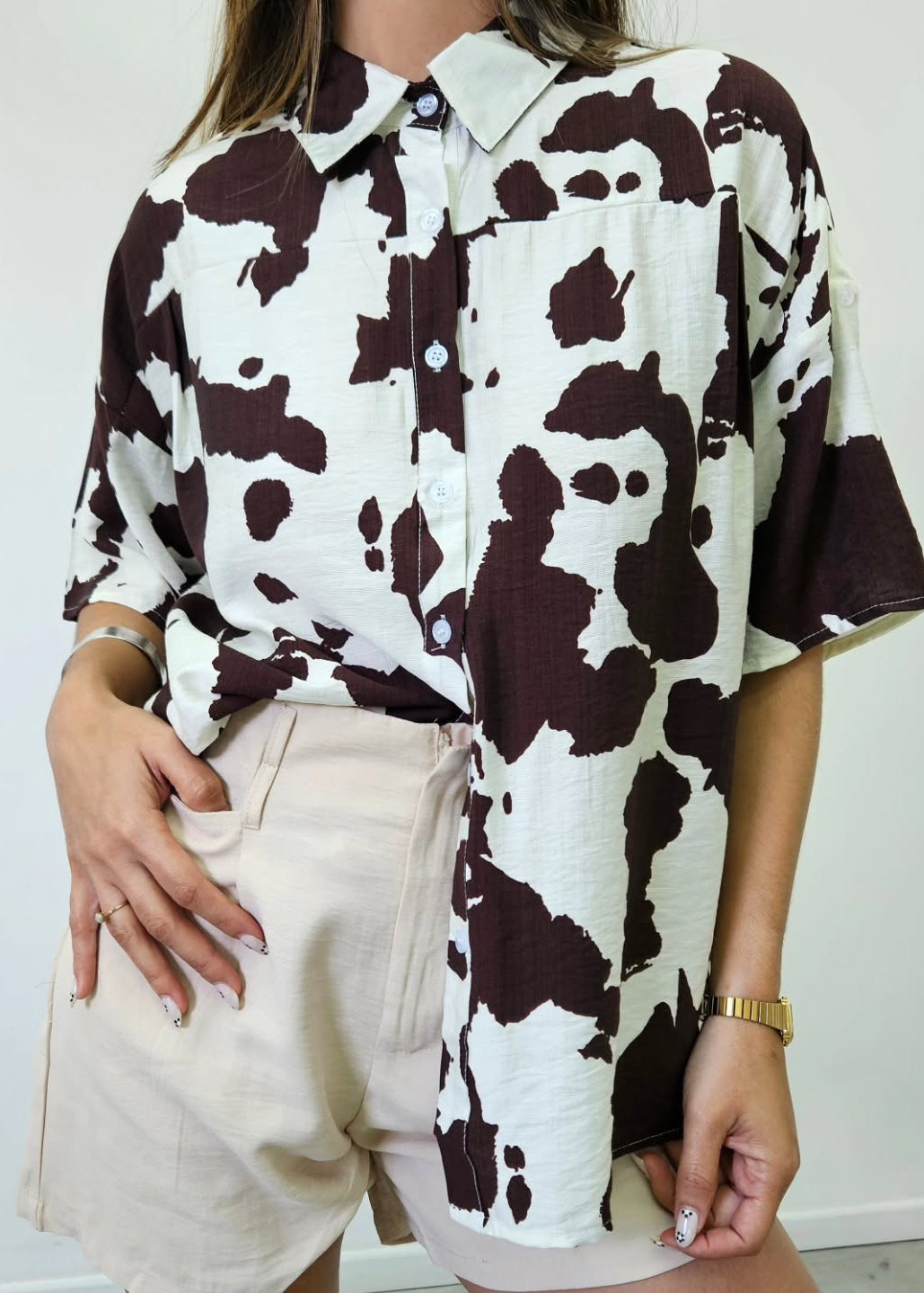 Camisa Oversize Cow OLIVÉA