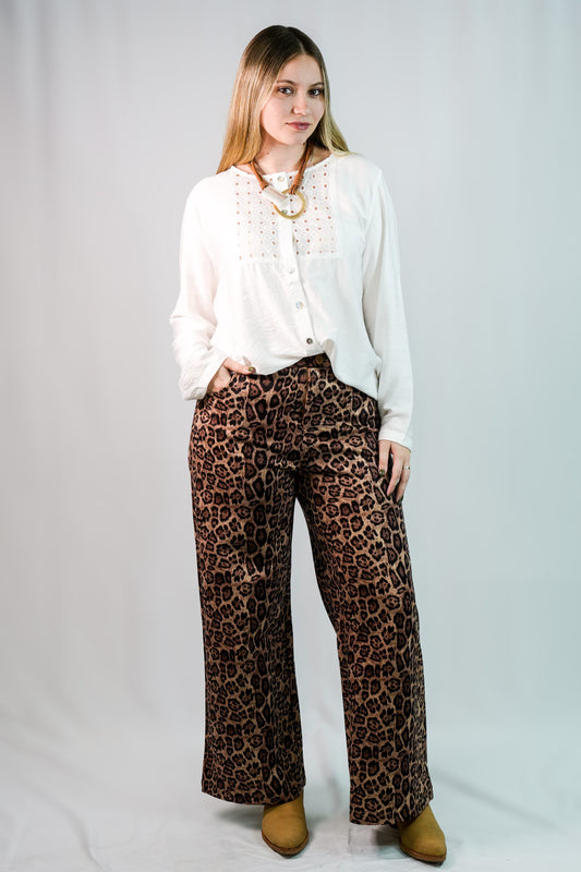Pantalon Print- Dos Tonos