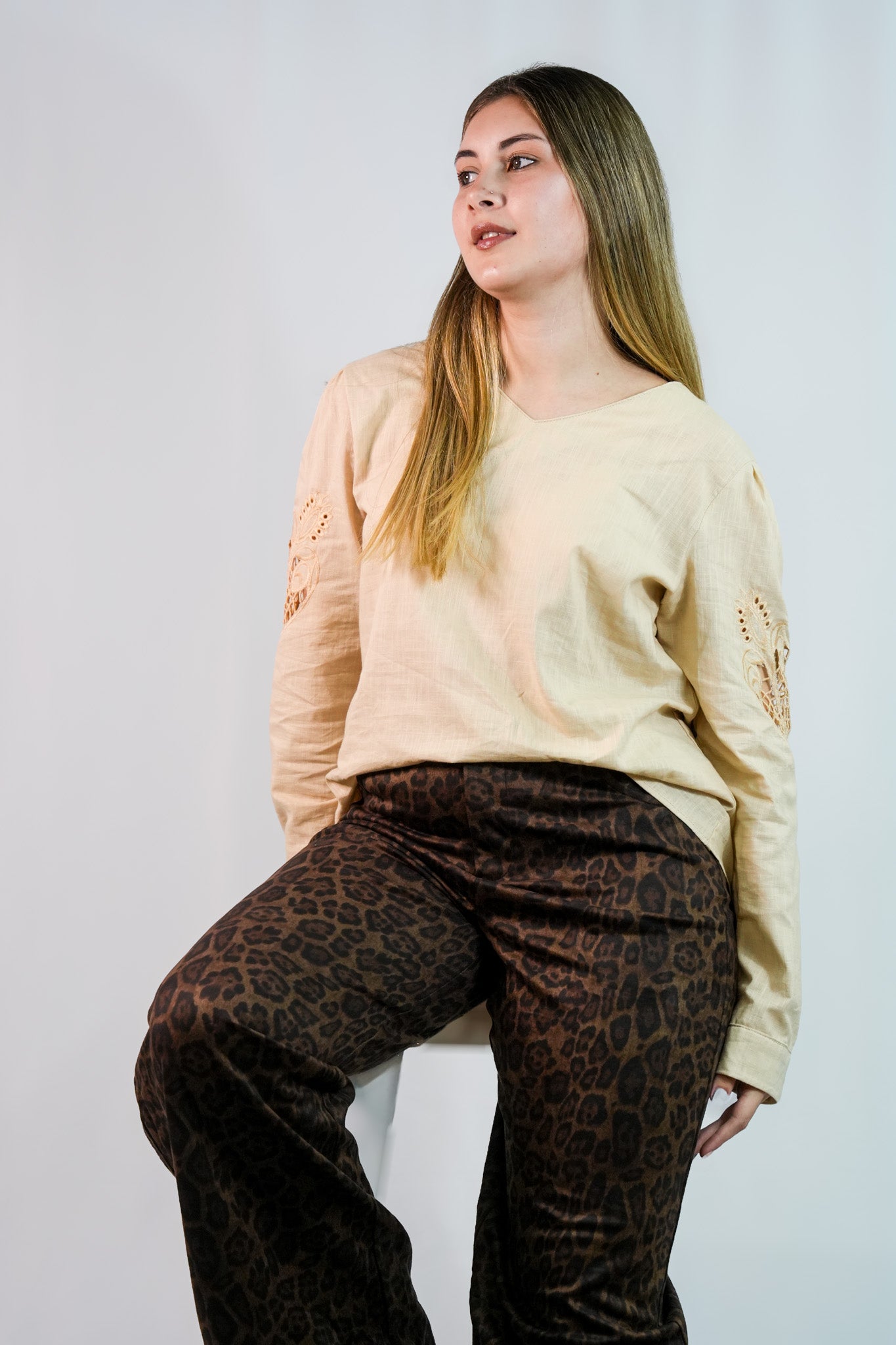 Pantalon Print- Dos Tonos