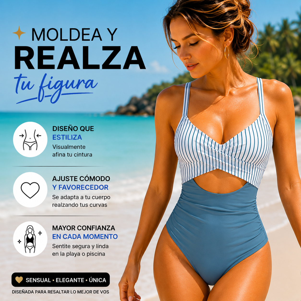 Malla enteriza combinada